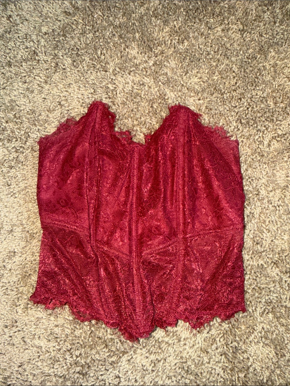 Forever 21 dark red corset